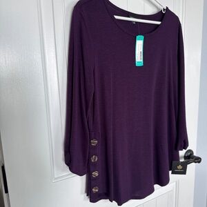 Fortune & Ivy button detail knit top